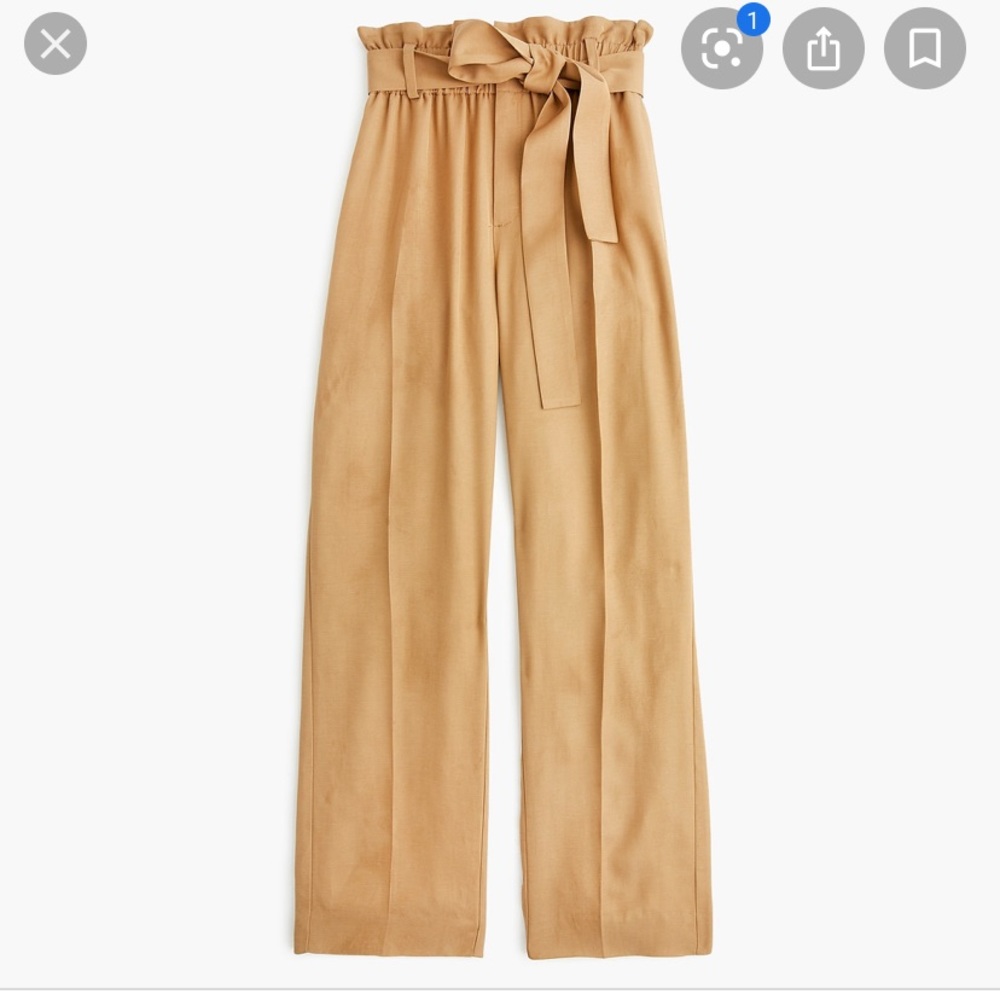 J. Crew Point Sur paper bag pant